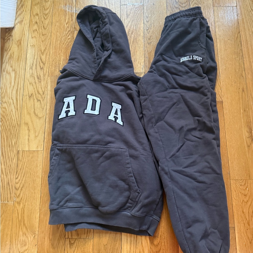 Adanola sport brown hoodie and sweats set
